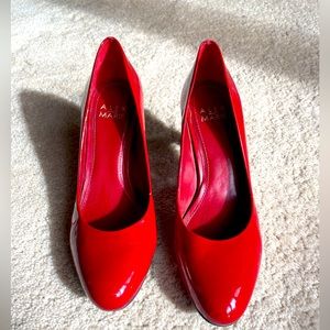 🩷 Alex Marie Women’s Red Patent Leather Heels Size 6